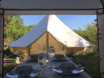 Outdoor dining by the bell tents (added by manager 08 feb 2019)