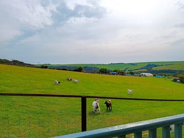 Stunning view of the south downs from the cabin's decking (added by manager 21 sep 2023)