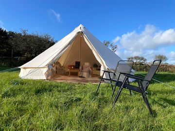 Our bell tents annie (unfurnished) & bessie (fully furnished), new for 2024. (added by manager 24 mar 2024)