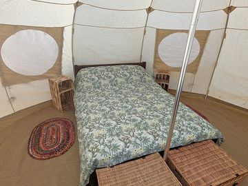 Kingsize beds in the bell tents (added by manager 18 mar 2024)