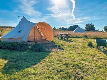 Visitor image of the view of the bell tents (added by manager 13 oct 2022)