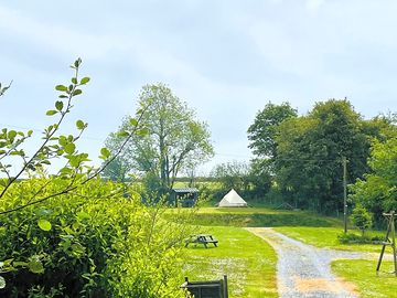 View of campsite & bell tent at the top (added by manager 23 may 2023)