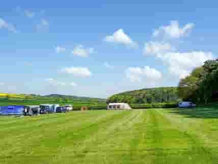 View of the field with plenty of space for tents and caravans