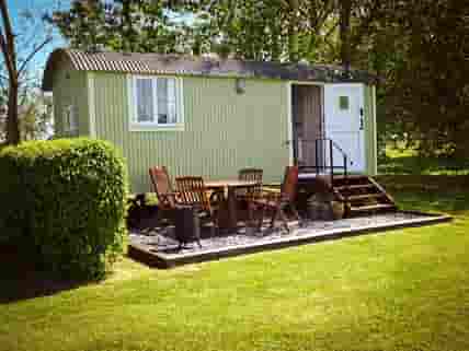 Outside area of the South Down shepherd hut