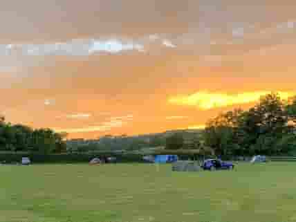 Sunset over the site