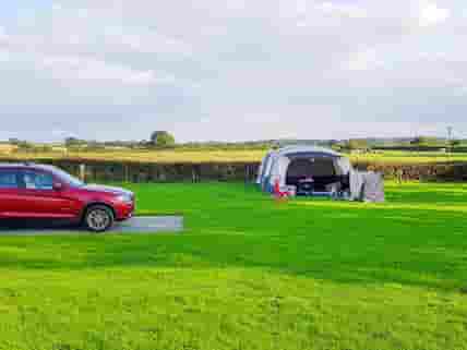 Nice level pitches and easy access for car to off load