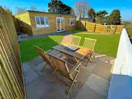 Secure bright garden space with far reaching views