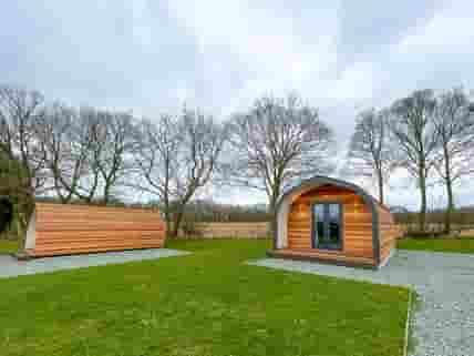 The Beeches pod and parking space