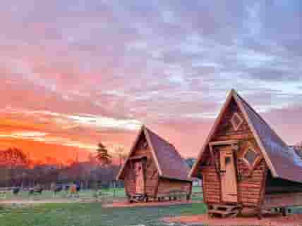 Witch huts at sunrise