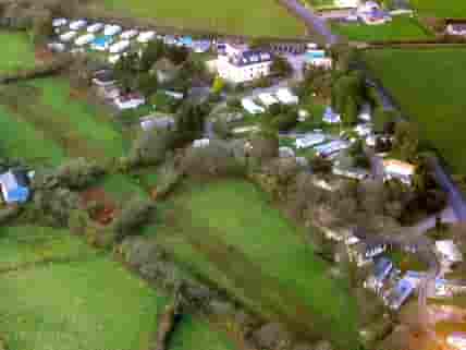 Aerial view of the holiday park