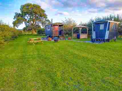 Shepherd's hut set in its own private paddock
