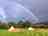Dorset Glamping Fields: Rainbow over the bell tents 