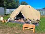 Bell tent with outside seating (added by manager 10 Jul 2023)