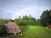 Rainbow over our tent (added by kellymartin 02 Aug 2021)