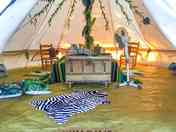 Bell tent interior (added by manager 31 Oct 2022)