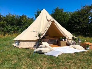Outside the bell tent (added by manager 17 Jul 2018)