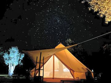 We are blessed to be a virtually dark skies site with the milky way above the property