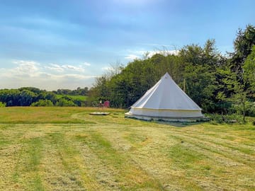 The tents are set in over half an acre of Suffolk countryside.