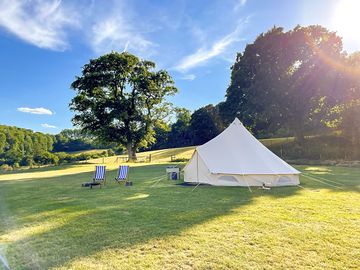 Bell tent with private outdoor space
