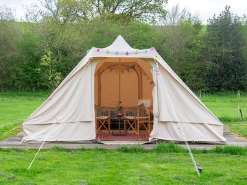 Bell tent on its pitch (added by manager 27 Jun 2023)