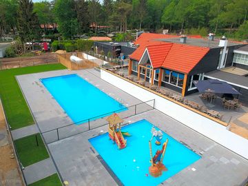 Heated outdoor pool and paddling pool