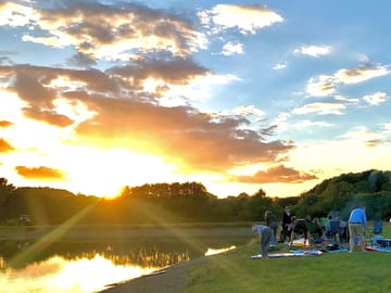 Struttons reservoir at sunset