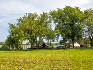 Bell tent and pitches