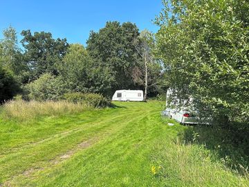 Spacious grass pitches on 1.4 acres