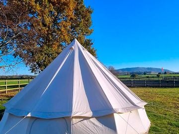 View is the Wrekin from the bell tent