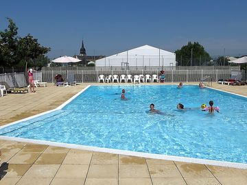 The site's outdoor swimming pool