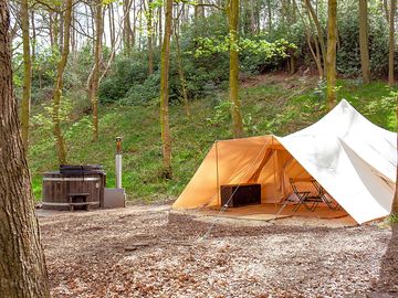 Bell tent and hot tub tucked away in the woods (added by manager 20 Jun 2023)