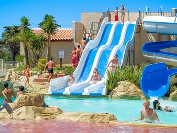 Swimming pool and slides