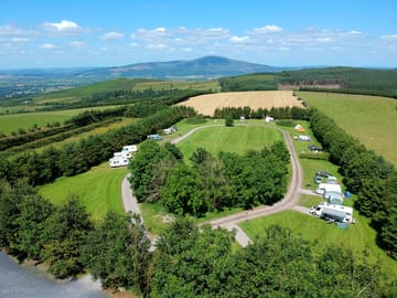 Aerial view of the grassy site