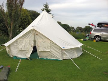 Guests are allowed to bring their own tipi or bell tent: pitches are very spacious