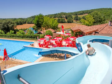 View of the pool from the slide
