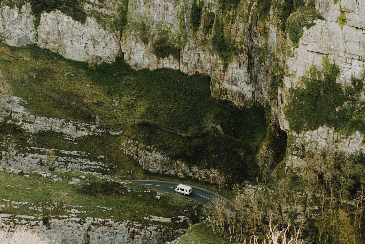 The view of Cheddar Gorge from above.