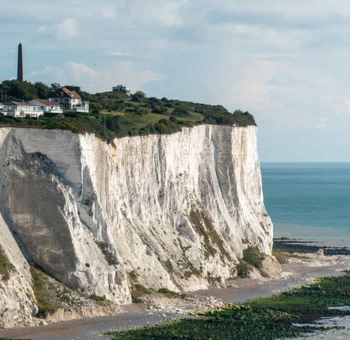 Chalk cliffs at St Margaret’s Bay, near Dover (Dan Senior on Unsplash)