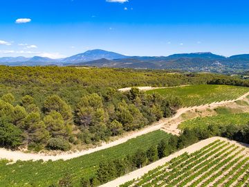 Aerial view over provence-alpes-côte d’azur