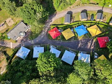 Vue aerienne du site