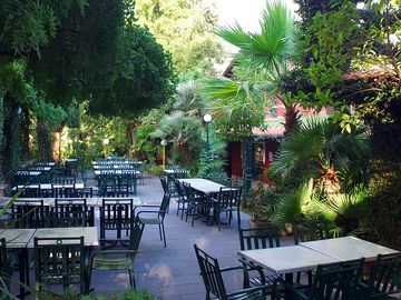 Outside seating at the bar