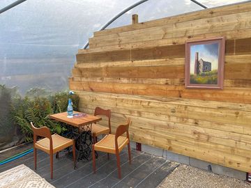 Internal seating area in the camp kitchen