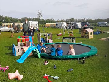 Trampoline in the playground