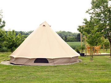 Back of the bell tent