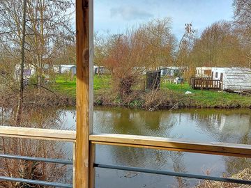 Terrace overlooking the water