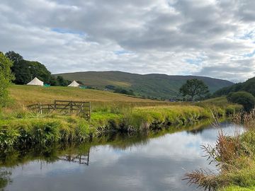 Situated next to a river