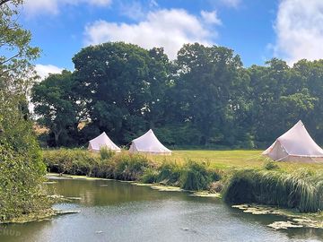 Back-to-basics bell tent meadow