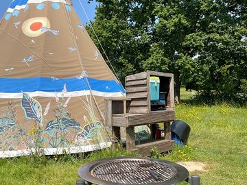 Firepit and drinking water
