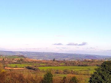 View from decking area and garden