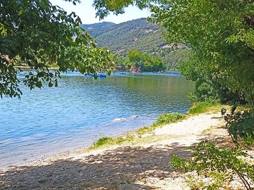 River beach on the ardèche