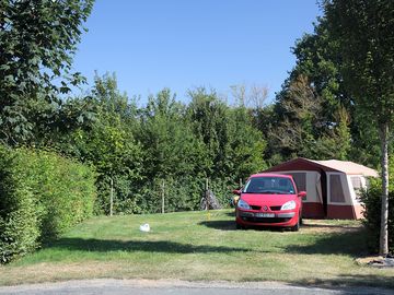 Quiet pitches surrounded by trees